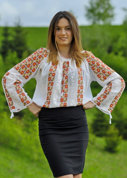 romanian hand embroidered peasant blouses